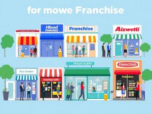 Diverse francize internaționale în acțiune, interacțiuni comerciale.